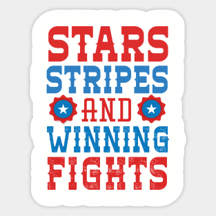 Stars Stripes And Winning Fights Sticker